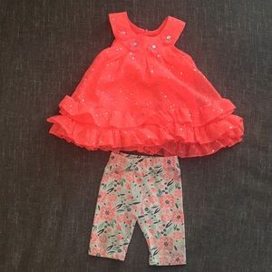 Sparkle top and Capri shorts 12 Months Baby girl